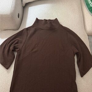 Stylive Brown Turtleneck Top